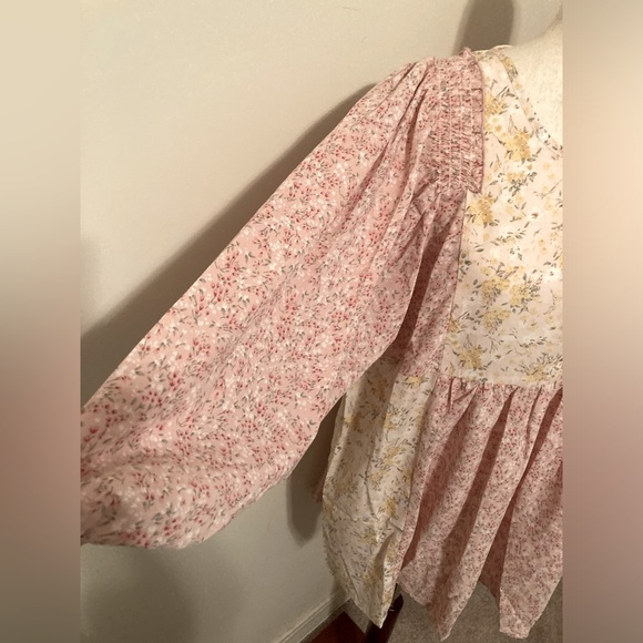 UMGEE Muti-colored Pullover Baby Doll Top. Size L. NWT - Picture 3 of 5